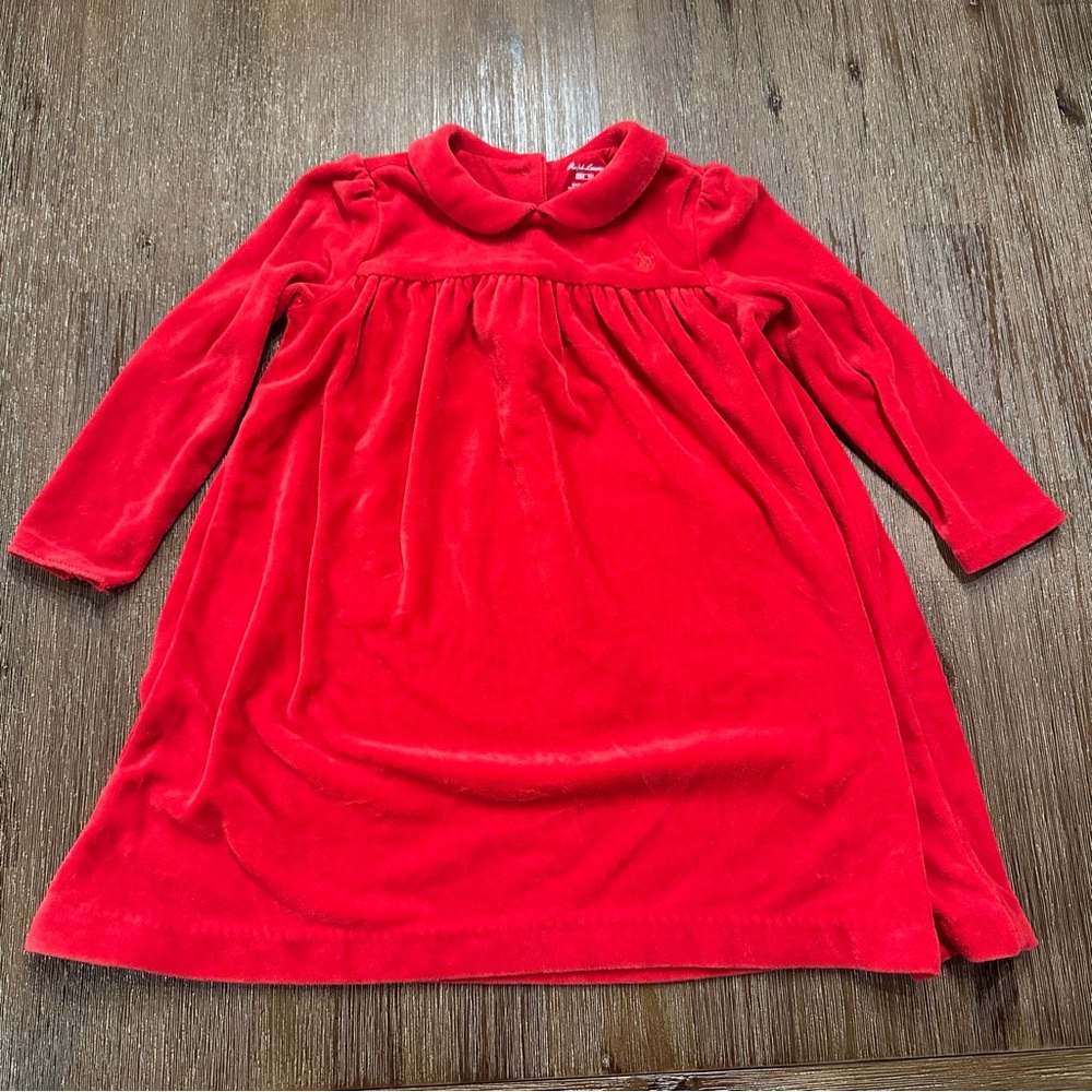 2/24$ Ralph Lauren Red Velvet Toddler Dress size 24 months